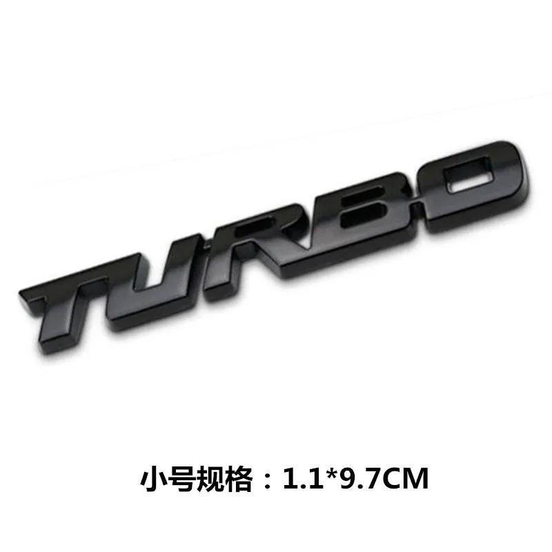 Car 3D Styling TURBO Sticker Alloy Metal Letter Motorcycle Emblem Badge Sticker Car Body Rear Tailgate Decal Auto Accessories