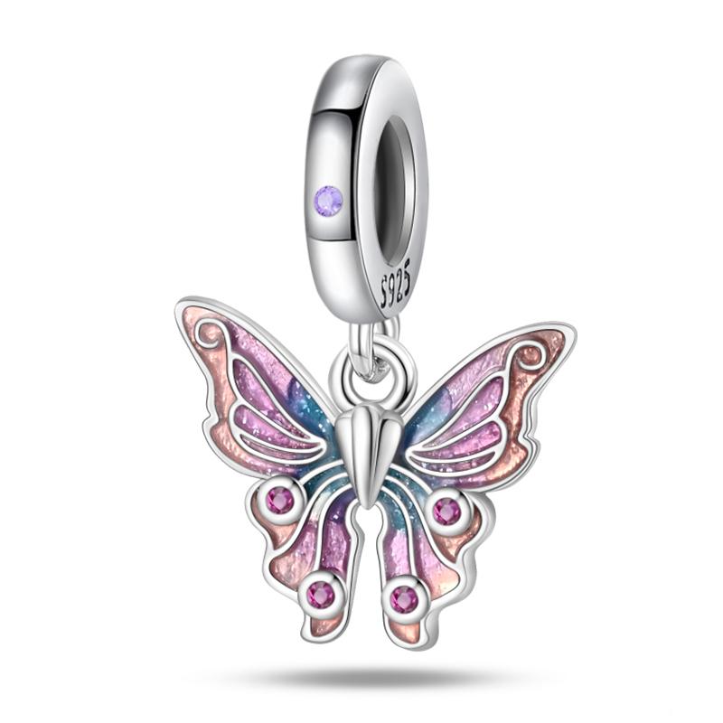 Sweet Romance 925 Silver Rainbow Unicorn Charms Beads Fit 3mm Bracelets DIY Jewelry Making Shining Dreamy