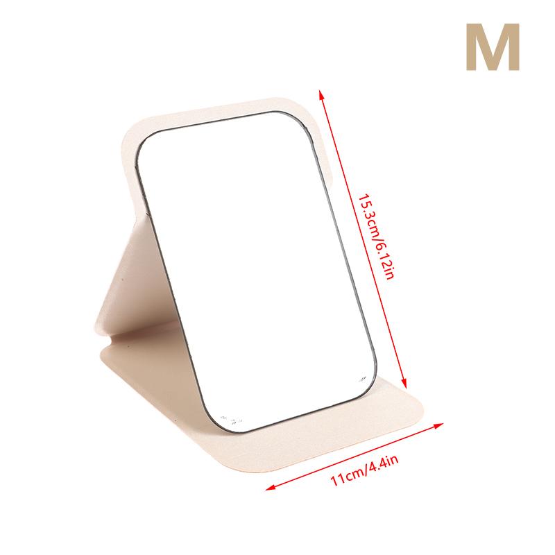 Desktop Makeup Mirror PU Leather Portable Vanity Mirror Foldable Hand Mirror Compact Mirrors Cute Pocket Mirrors For Travel Tool