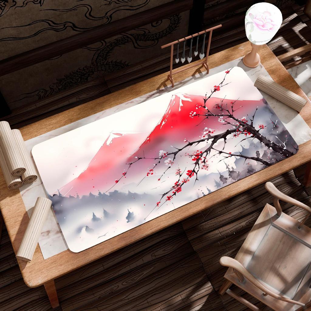 Extra Large Ancient Landscape Mouse Pad - Thick, Lock Edge, One-Piece Desk Mat