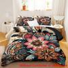 Bohemian Mandala Floral 3D Print Bedding Set Quilt Covers Vintage Flower Quilt Cover Polyester Comforter Cover And Pillow Cose