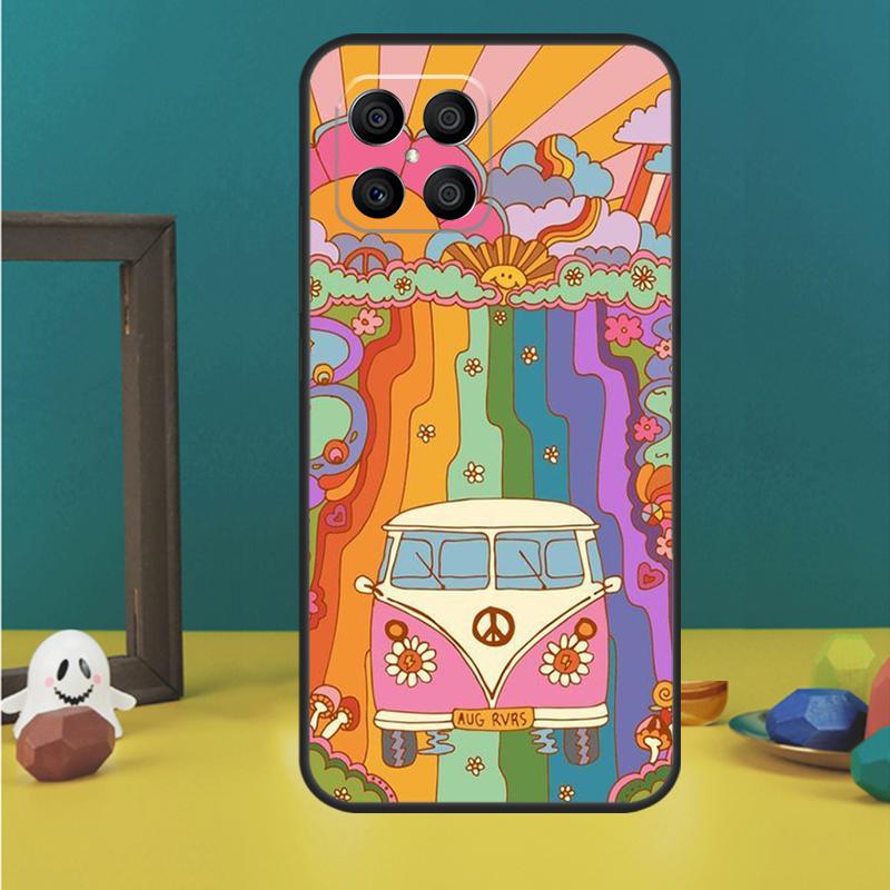 Indie Hippie Art Case For Honor X9c X8a X8b X9b X9a X8 X9 50 70 90 Lite Honor 200 Pro Magic 5 6 7 Lire Cover