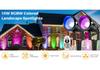 RGBW Outdoor Spotlight with Remote and Plug for Garden, Path, and Wall Lighting