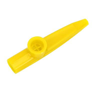 Mini Kazoo Portátil de Plástico Parceiro para Ukulele e Guitarra Instrumento Musical Fácil de Aprender (amarelo)