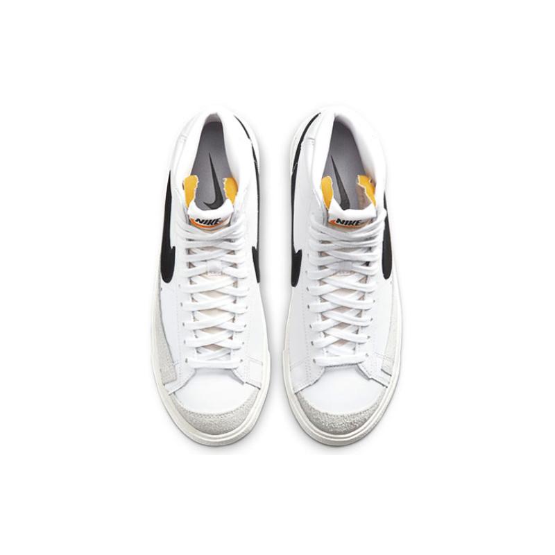 Nike Baskets pour femmes Blazer Mid 77 Vintage 'Blanc Noir' Chaussures de skateboard CZ1055-100