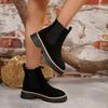 Neue Damen-Herbst-Chelsea-Ankle Boots im britischen Stil aus Wildleder, modische, vielseitige kurze Lederstiefel