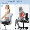 Seat Cushion for Office Chair for Wide Hip & Thigh with Firm Support, Thickened Memory Foam Sciatica Pain Relief Pillow