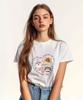 ONEHUNDREDPERCENT FOR WOMAN Ohpxharmonia Heart Cat Women Basic Short Sleeve Tee