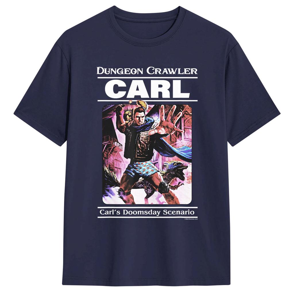 Vintage TShirt Vintage Paperback Illustration Book Dungeon Crawler Carl Cotton TShirts Fashion Tshirt Summer Awesome Clothing