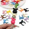 4 bucăți 25 mm mărgele acrilice cu fundă de iepure pentru colier breloc DIY bijuterii artizanat