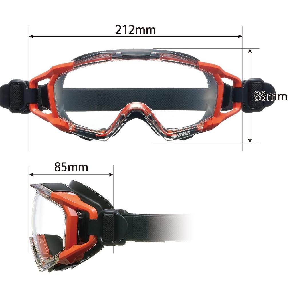 Yamamoto Optical YAMAMOTO High Spec Model Quick Belt Professional Use Rescue Goggles Helmet Mounted Type White Hard Coat Inner Super Water Repellent