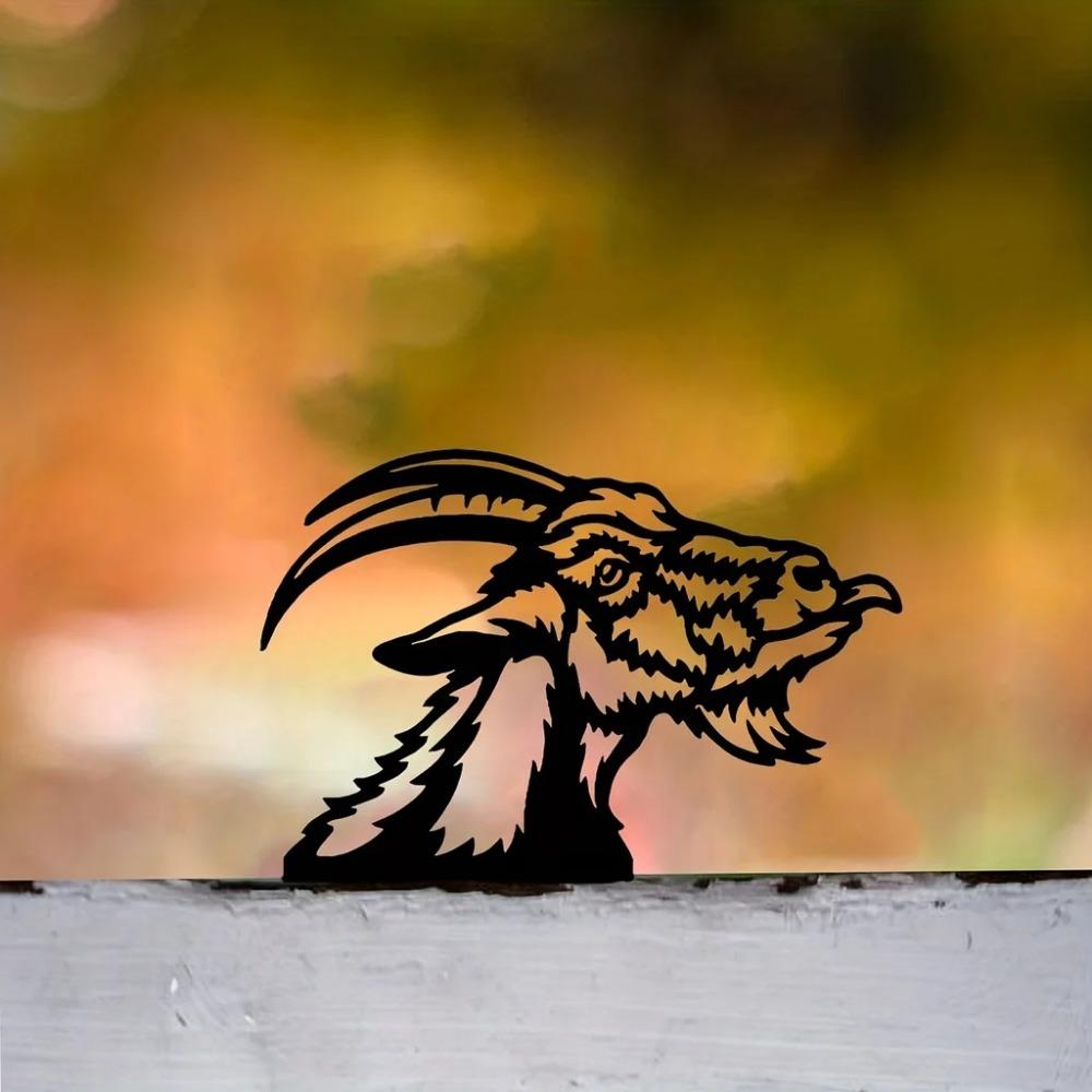 Cute Goat Steel Silhouette Metal Garden Art - Perfect Outdoor Decoration for Home Garden, Yard, Patio, Ideal for Birthdays