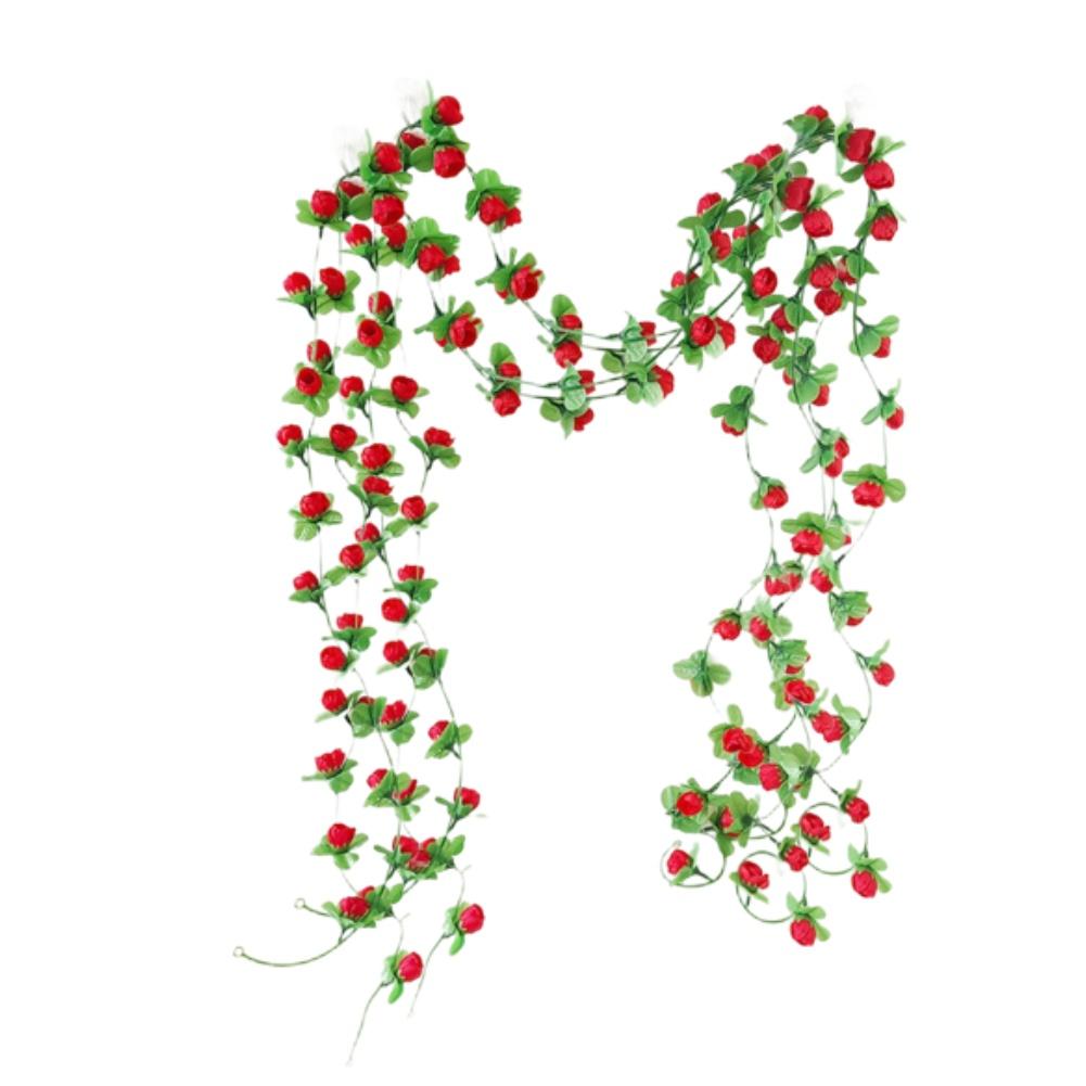 Artificial Silk Rose Vine 230cm Length for Wedding Reception Decor For Home Hall Decoration Hanging Floral Vine