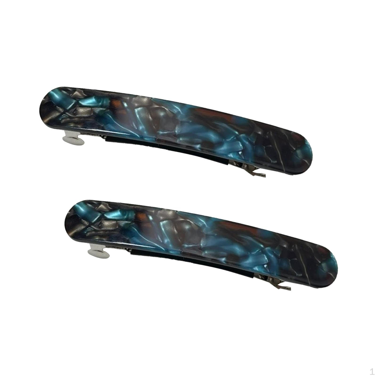 

2 шт. Заколки для волос для женщин Классические ацетатные аксессуары Зажимы 8.3cm