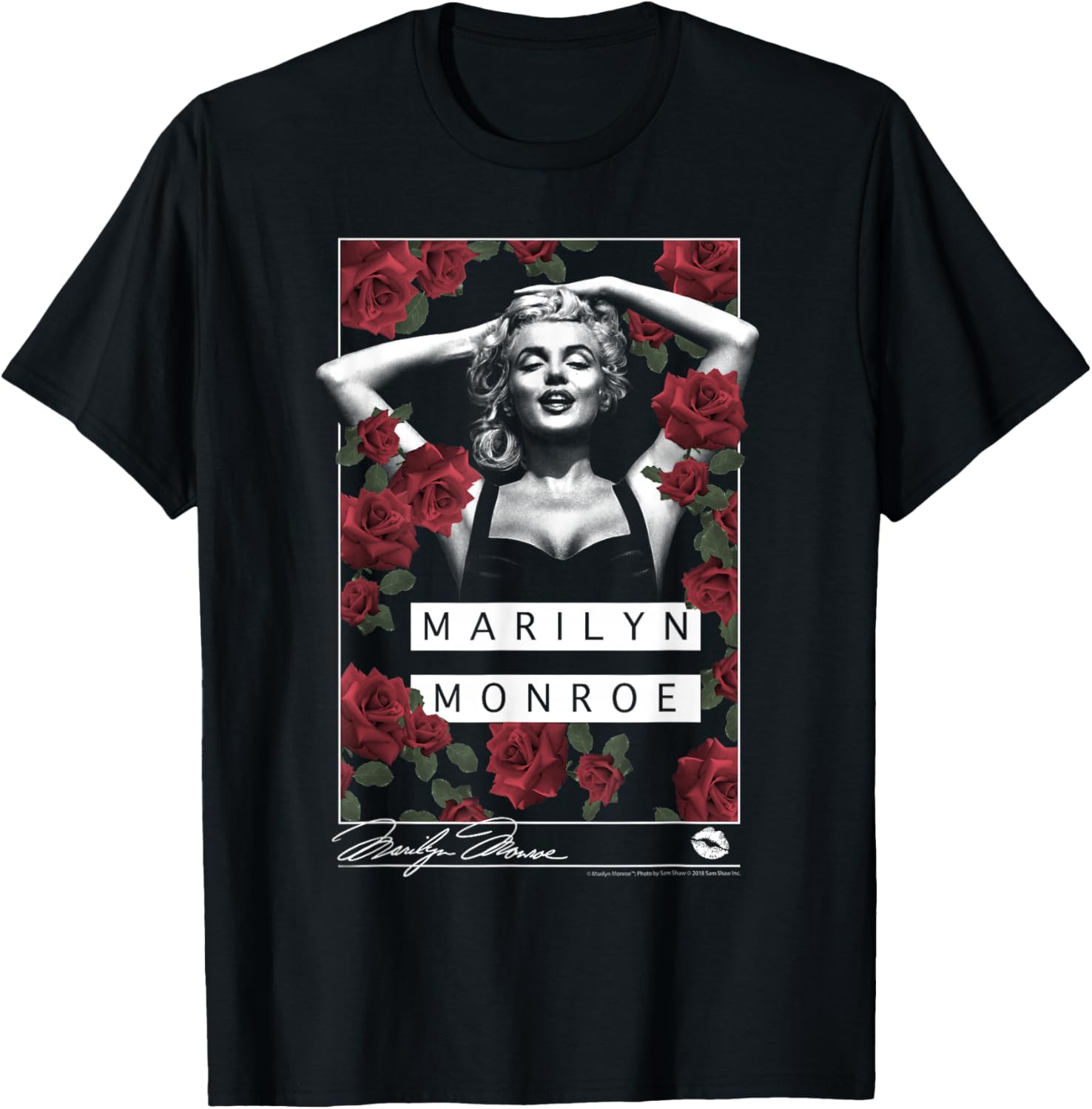 

Marilyn Monroe Rose Garden Silhouette T-Shirt Small S разноцветный