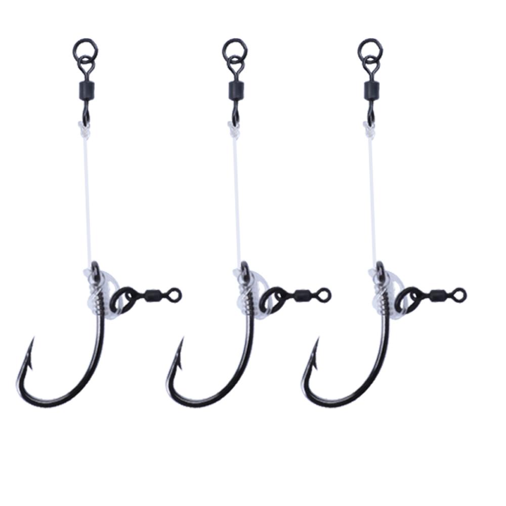 FTK 3Pcs/Pack Carp Fishing Hook Fishing Rigs Carp Fishing Feeder Accessories