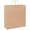 Paper Shopping Bags 250 pcs with Handles Brown 45 x 17 x 48 cm