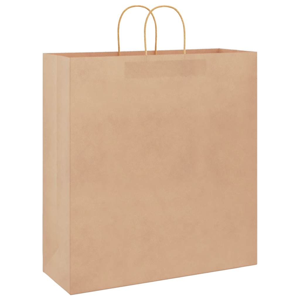 Paper Shopping Bags 250 pcs with Handles Brown 45 x 17 x 48 cm