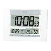 Used Seiko Clock Wall Clock, Desk Clock, Dual Use, Radio Wave, Digital, Calendar, Comfort Level, Temperature, Humidity Display, Slim, White, Pearl