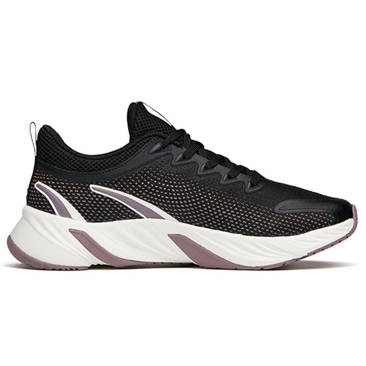 Anta Mesh Low-Top Running Shoes Women Sneakers Black Purple 122145523-5