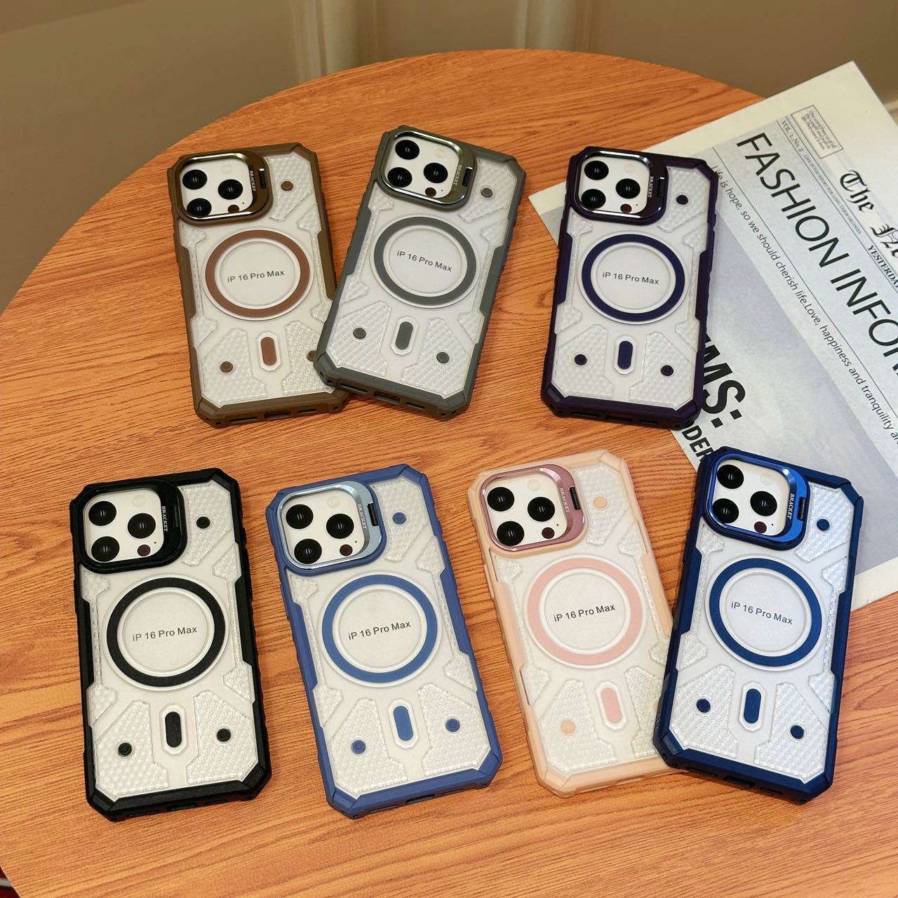 

Suitable for Apple 16pm Stand Magnetic Case IP12/13 Metal Explorer with Four-corner Drop Protection Apple 12/12Pro Universal