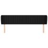 VidaXL Headboard with Ears Black 203x23x78-88 Cm Fabric3117406