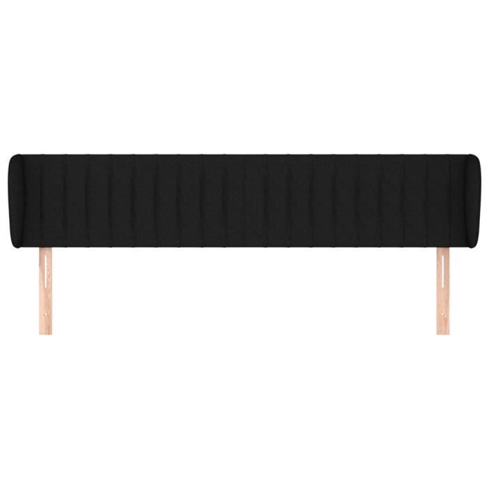 VidaXL Headboard with Ears Black 203x23x78-88 Cm Fabric3117406