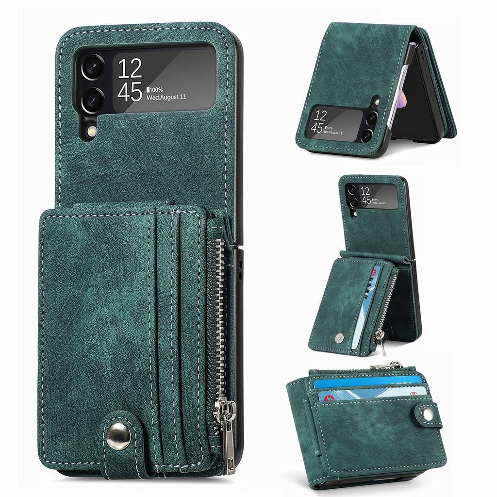 Anti -Dust Business Leather Protective Case For Samsung Galaxy Z Flip4 Flip 4 Flip3 5g Flip 3 Card Holder Wallet Bag Cases