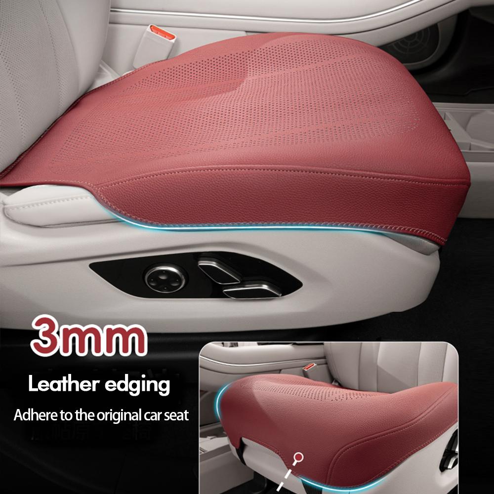 Universal Car Seat Cushion Leather Thin Breathable Hole Summer Car Interior Seat Cover Four Seasons Automotive Parts