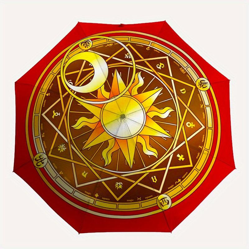 1pc Sacred Geometry Symbol Umbrella with Plastic Handle,Suitable for All Seasons Home Travel Outdoor UmbrellaM1064