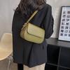 Popular Bag Women's 2024 New Retro Oblique Span Bag Foreign Versatile Shoulder Bag Textured Small Square Bag