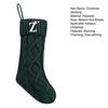 Christmas Stockings with Initials 18" Large Embroidered Monogram Knit Christmas Stocking Holiday Family Stocking for Fireplace Party Decoration