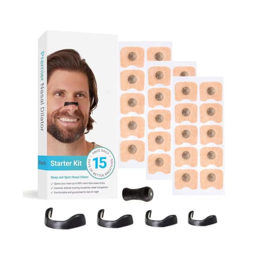 Magnetic Nose Clip for Snoring Prevention, 15-Day/30-Day Supply, Improves Snoring, Expands Nostrils, Promotes Nasal Breathing, and Prevents Snoring Wi