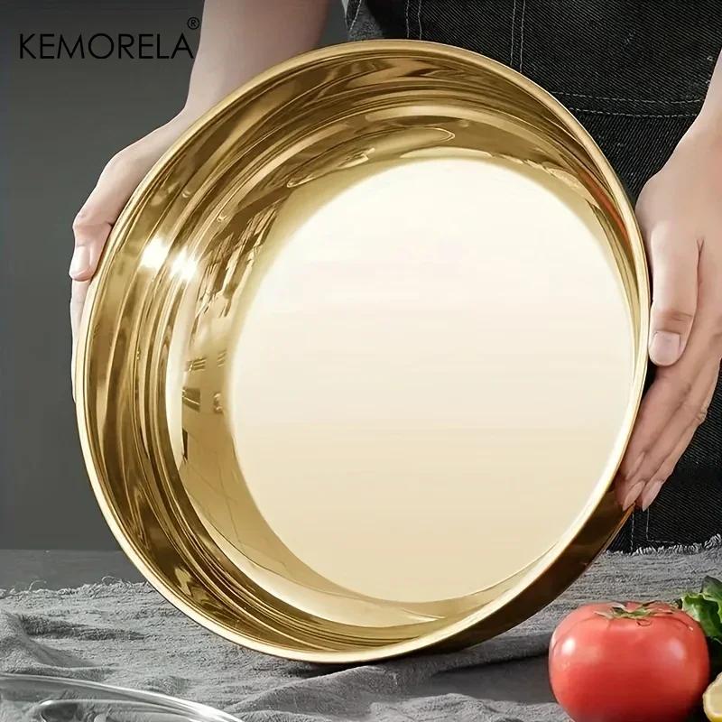 Stainless Steel Large Capacity Bowl for Kneading Dough, Washing Veggies, Cooking Hot Pot & Soup, Stirring Salads, Easy To Clean