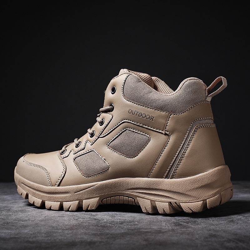 

Большой размер уличные ботинки Мартин высокие альпинистские ботинки водонепроницаемые и нескользящие летние пустынные уличные ботинки мужские 49 песочный