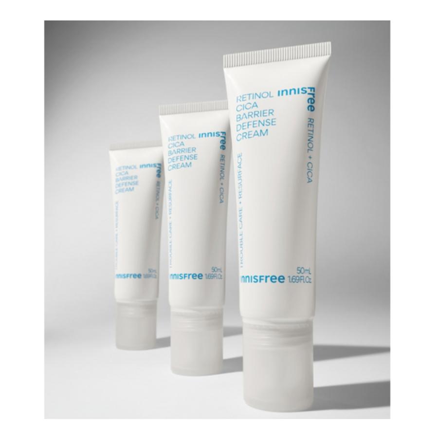 Innisfree Retinol Cica Barrier Defense Cream 50ml Soothing & Smoothing Moisturizer for Sensitive Skin