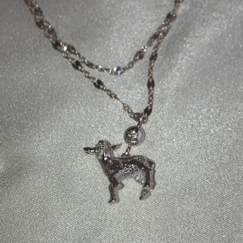 

fillow my baby lamb ball necklace SILVER