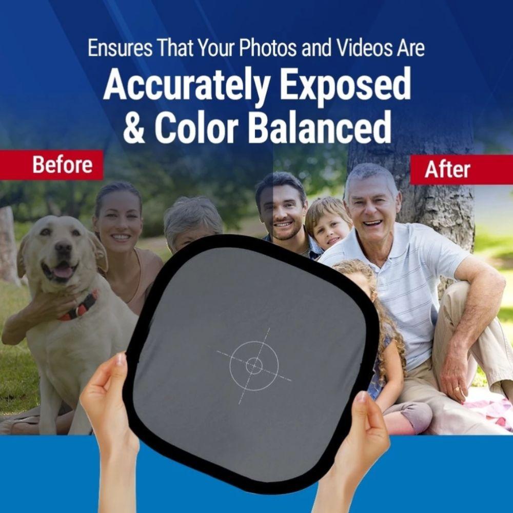 Collapsible Disc Gray/White Balance Card Two Sides Photography Reflector  Photo Studio