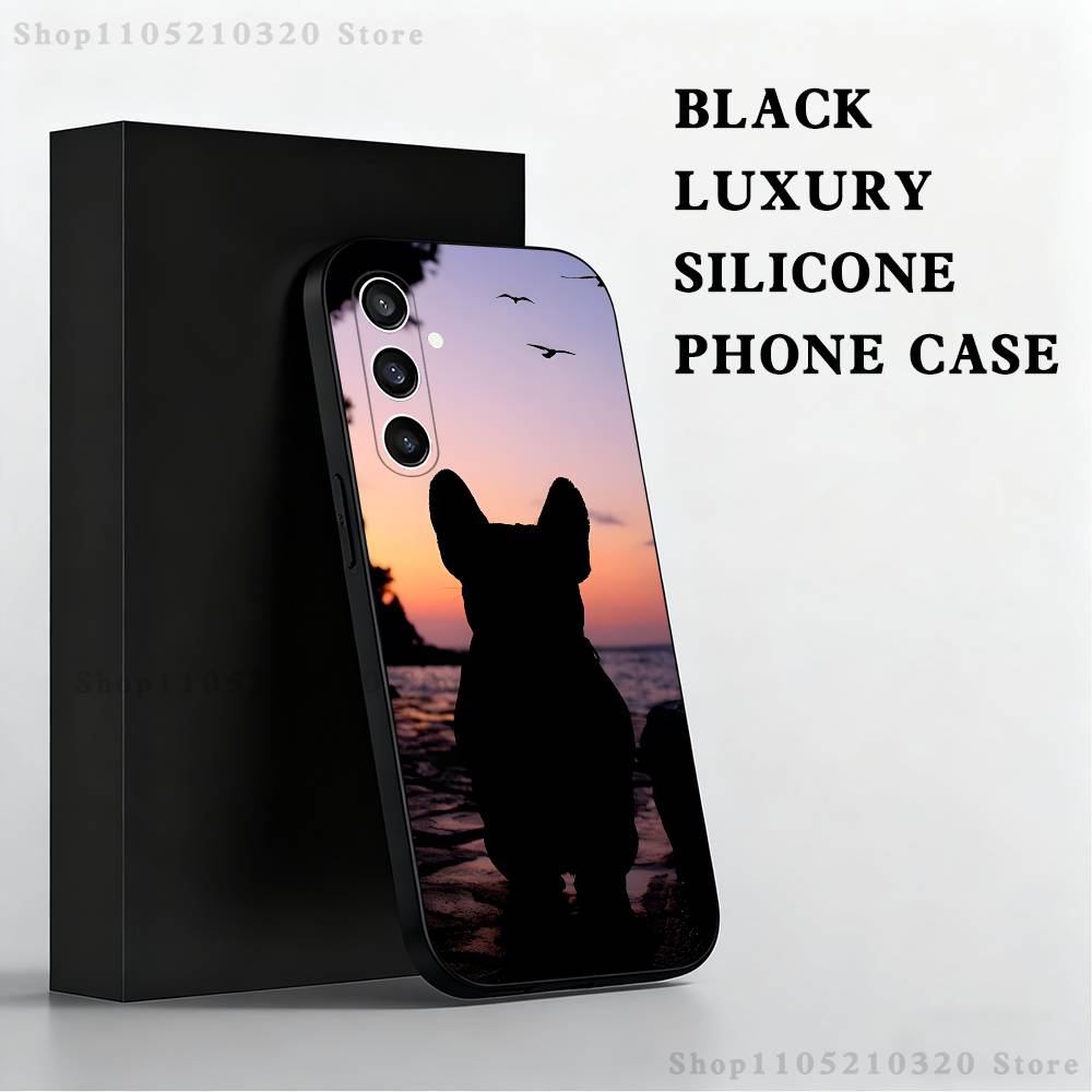 

French Bulldog Dog Pet Phone Case For Samsung S25,S24,S21,S22,S23,S30,Ultra,S20,Plus,Fe,Lite,Note,10,9,5G Black Cover SamsungS25Ultra 5G