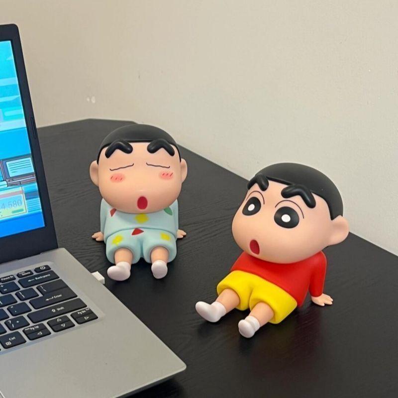 Crayon Shin-chan Lazy Phone Holder - Cute Cartoon Anime Desktop Ornament & Trendy Figure