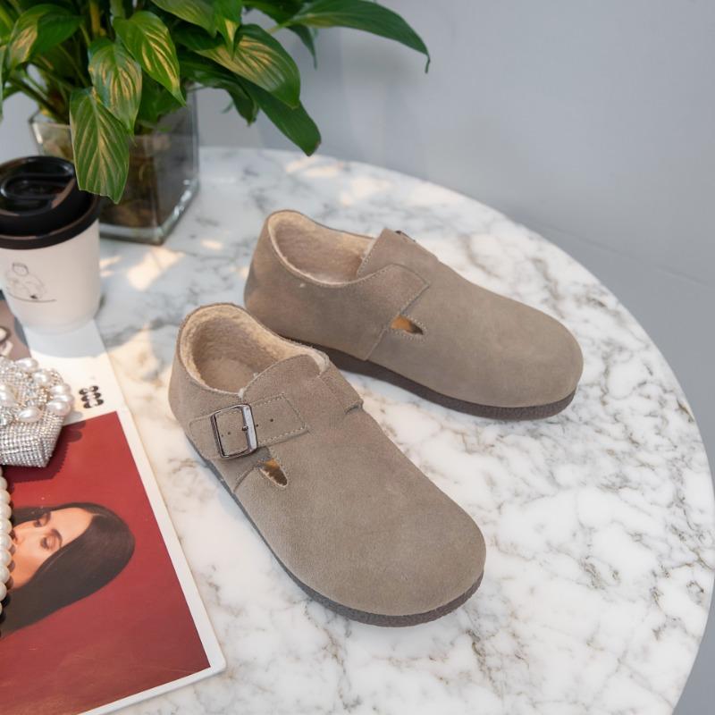 

Genuine leather sheep curly wool women s winter new all-inclusive can step on the heel wool shoes, velvet warm large cotton shoes 40 пісочний