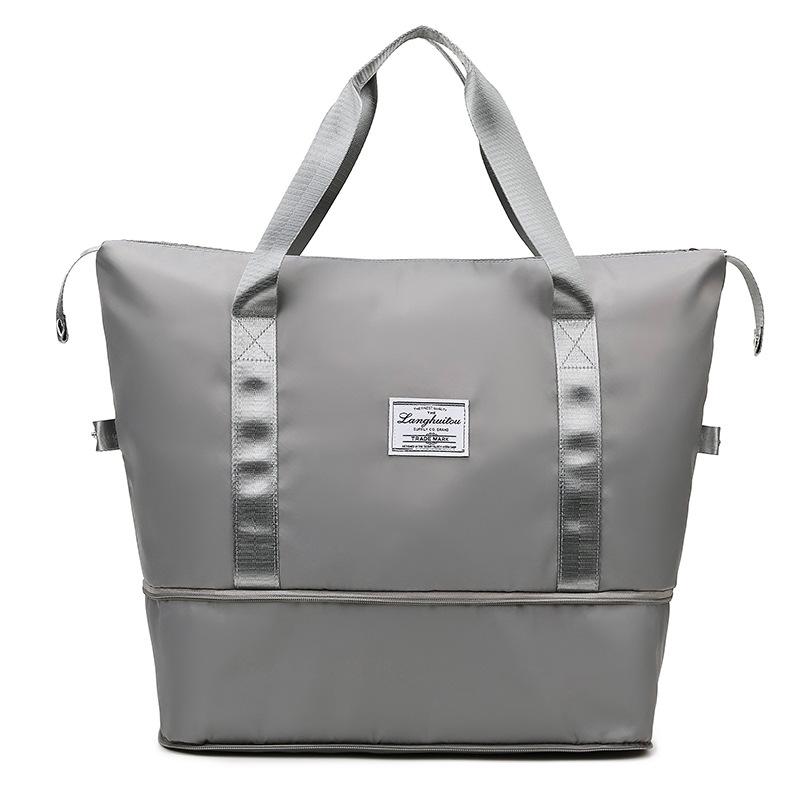 Foldable Waterproof Carry-on Travel Bag - Women's Large Capacity for Business, Fitness, and Yoga.