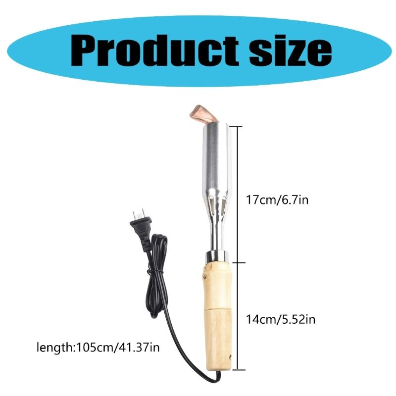 Welding Repair Tool 300W Electric Soldering Iron Solder Welding Chisel Tip With Wood Handle Wooden Handle Soldering Iron