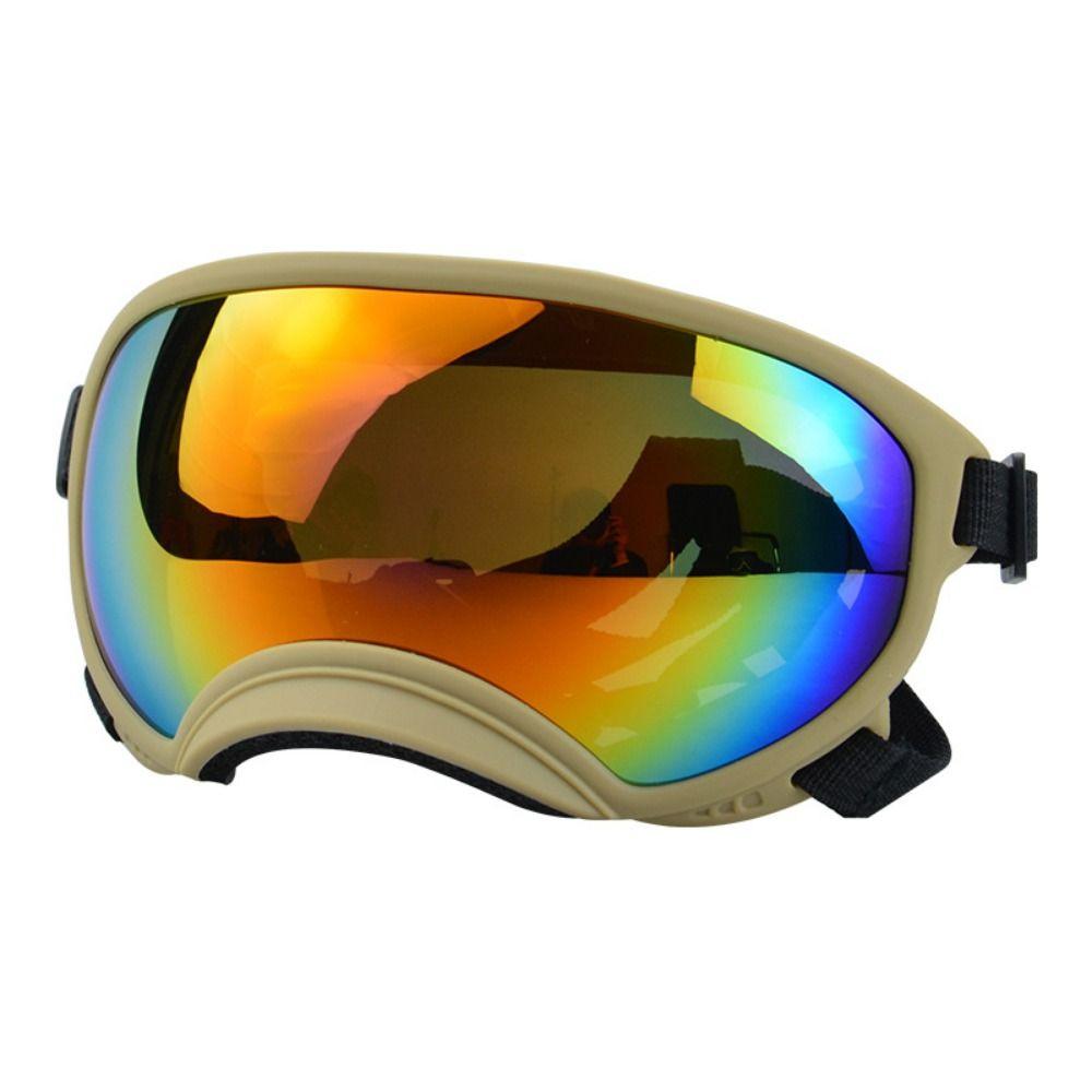 

Dustproof Windproof Waterproof Universal Dog Sunglasses for Walking Skiing Dog Glasses Pet Eye Wear червоний/хакі