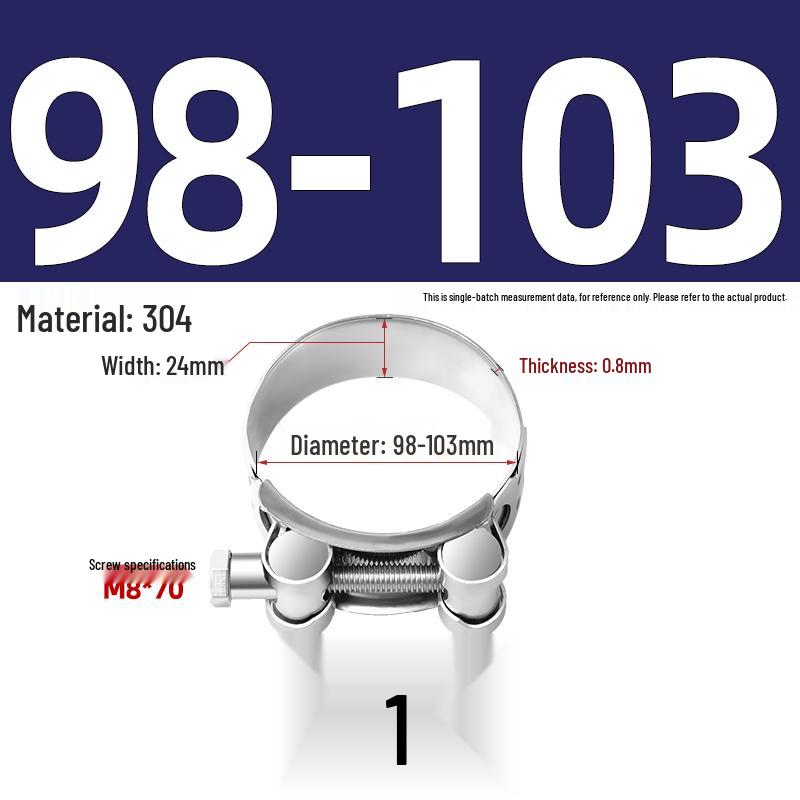 304 Stainless Steel Heavy Duty European Band Clamp for Water Pipe Fixation
