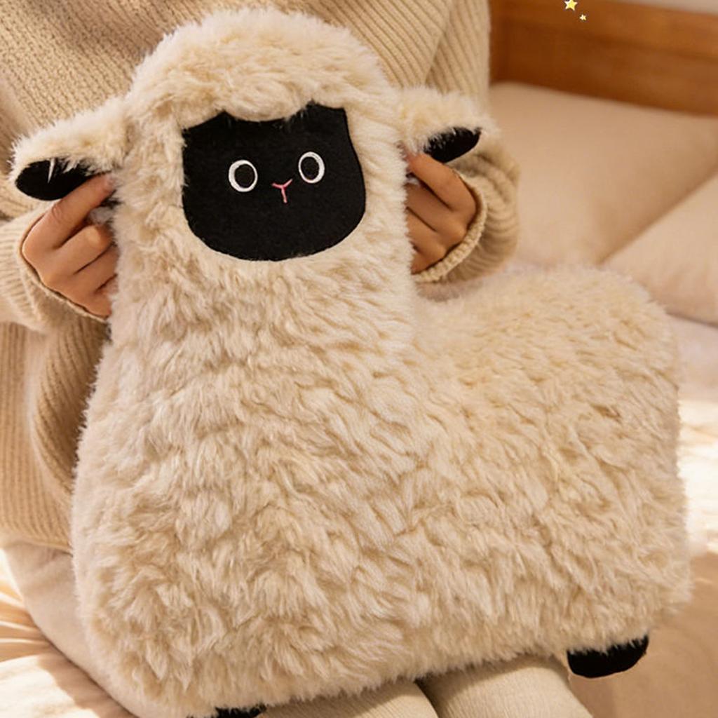 Plush Sheep Stuffed Animal Pillow Soft Toy Standing Design 45x40cm Size Suitable for Home Office Use