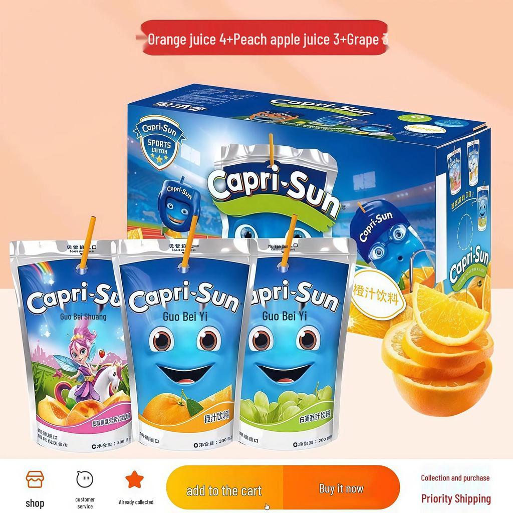 Imported Fruity Goodness: Little Monster Natural Freshly Squeezed 200ml Grape, Pear & Orange Juice for Kids