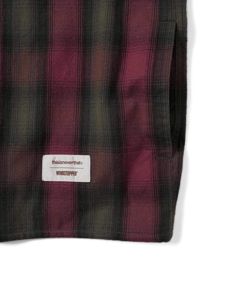 Thisisneverthat Gore-Tex Windstopper® Shaggy Check Shirt Red
