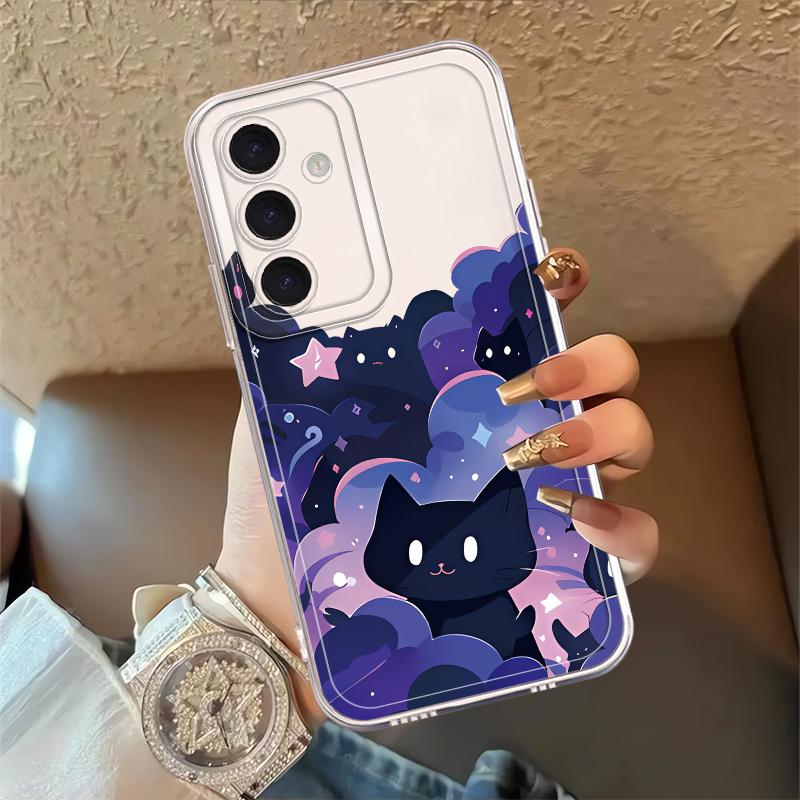 Cartoon Cat Case for Samsung Galaxy S26 S24 S25 Edge S20 Plus Note 20 Ultra 10 S21 S22 FE S23 Ultra Phone Cover