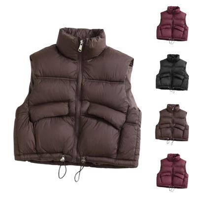 Kids' Stand Collar Vest - Solid Color Sleeveless